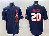 Men's Los Angeles Angels #20 Jared Walsh 2021 Navy All-Star Cool Base Stitched Jersey,baseball caps,new era cap wholesale,wholesale hats